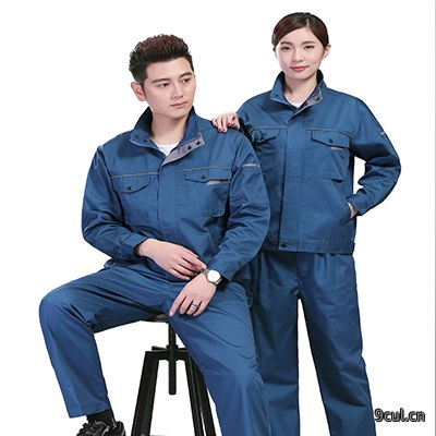 春秋长袖工作服深蓝